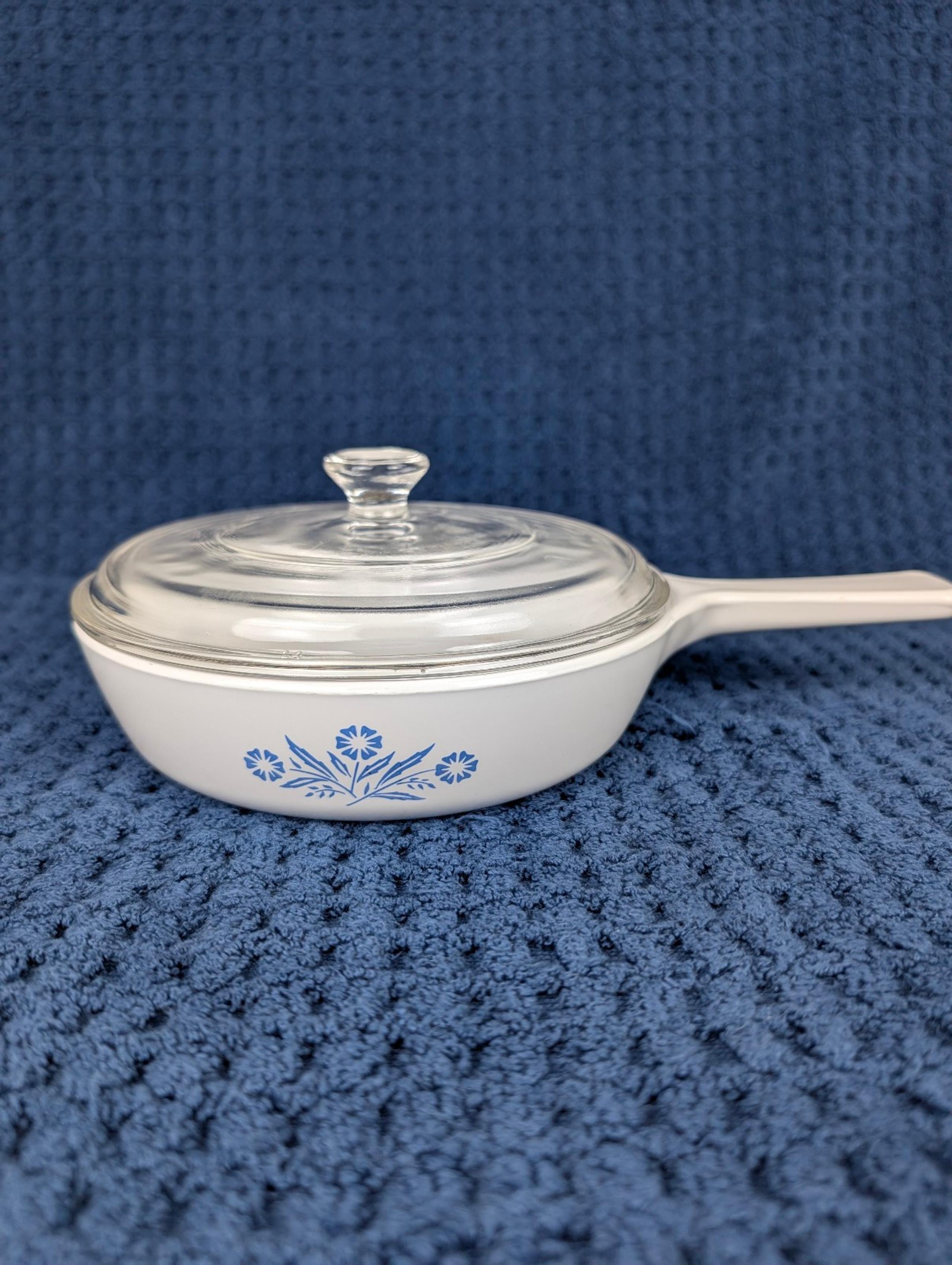 Vintage Corningware 6 1/2 inch cornflower sauce pan