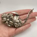 Large Vintage Sterling Silver Pansy Brooch