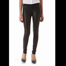 Theory Stretch Lambskin Leather Pant, 0