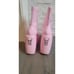 New Ocho Toro Sinfully Sweet Pink Platform Short Boots, SZ 5.5 New Floor Sample