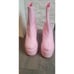 New Ocho Toro Sinfully Sweet Pink Platform Short Boots, SZ 5.5 New Floor Sample