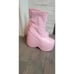 New Ocho Toro Sinfully Sweet Pink Platform Short Boots, SZ 5.5 New Floor Sample