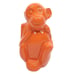 Monkey Coin Bank Neon Orange Metal 9 Piggy Savings Enameled Kids Jungle Theme