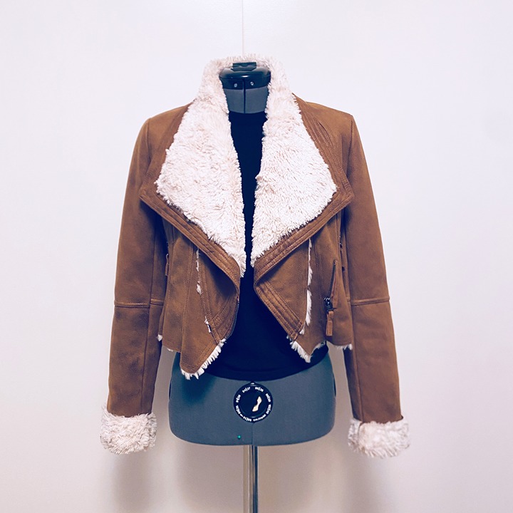Suede Jacket fleece lined Women size XS