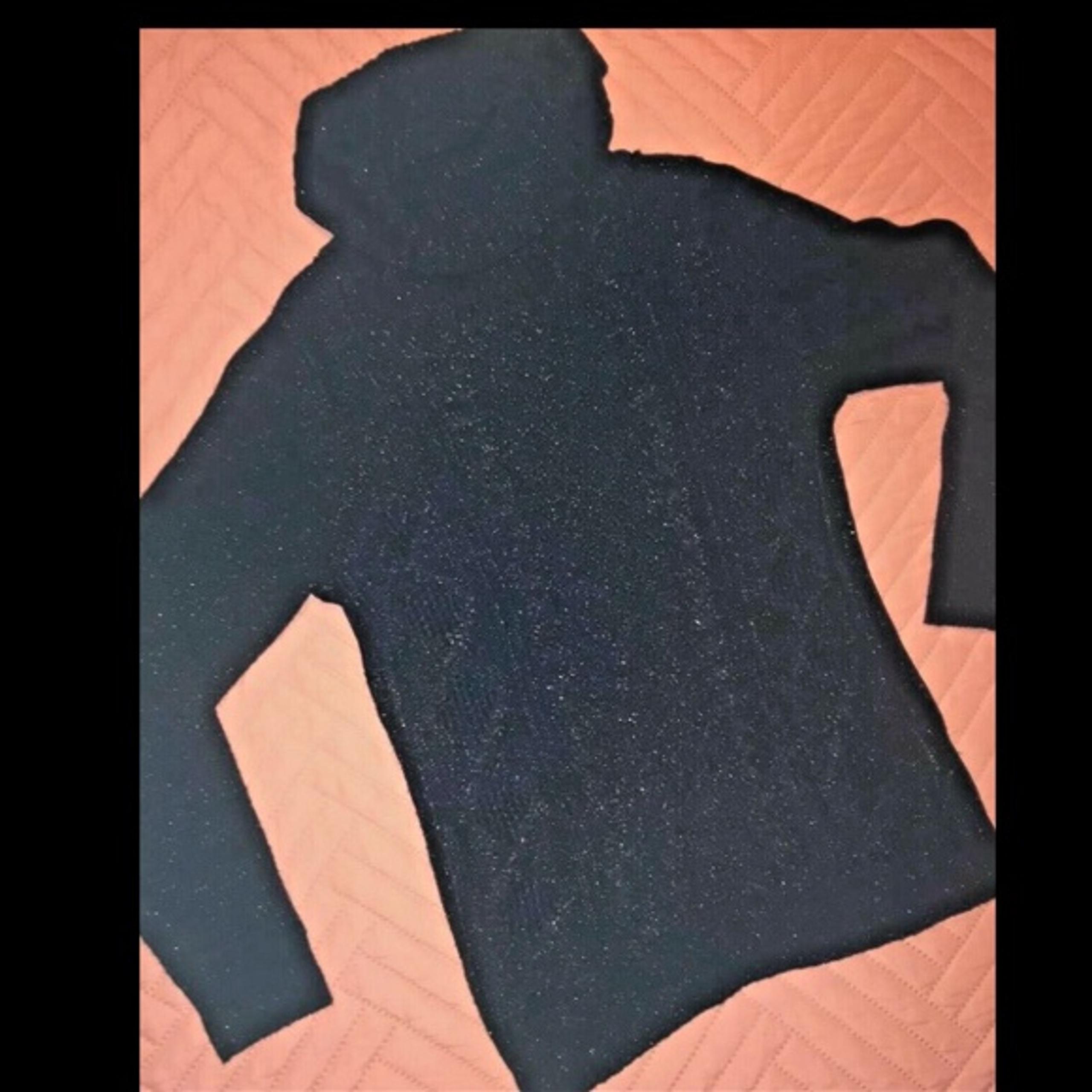 Vintage 90s Black Turtleneck METALLIC SWEATER DRESS Women’s NY&CO LARGE Tunic