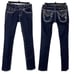 Miss Me Jeans 28x29 Rhinestone Rivet Flap Bling Fleur de Lis Pocket Slim