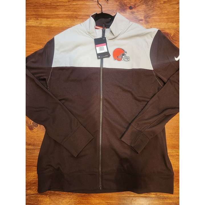 Nike Men's Cleveland Browns NFL On-Field Full Zip Jacket NKB6-082M size L 90