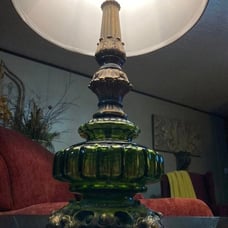 TWO***RARE FIND***Antique 1950's set of lamps!!!! 32 inches tall