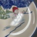Thomson Pottery Dinner Plates Snowman Blue White 10 Snow Lot of 3