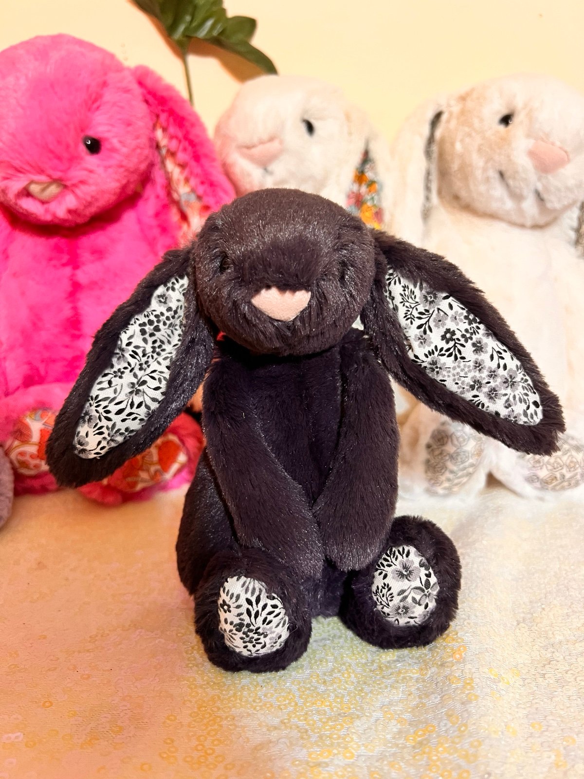 Jellycat Small Bashful Inky Bunny Custom Nwot