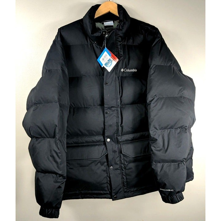 NWT: Columbia Mens Rockfall Down Jacket 2XL, Black, MSRP 270+
