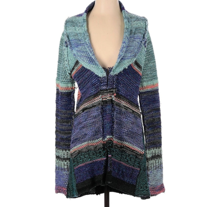 Free People Kryptonite Small Technicolor Cardigan Sweater