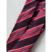 Versace Men's One Size Navy Blue Red Striped Silk Tie
