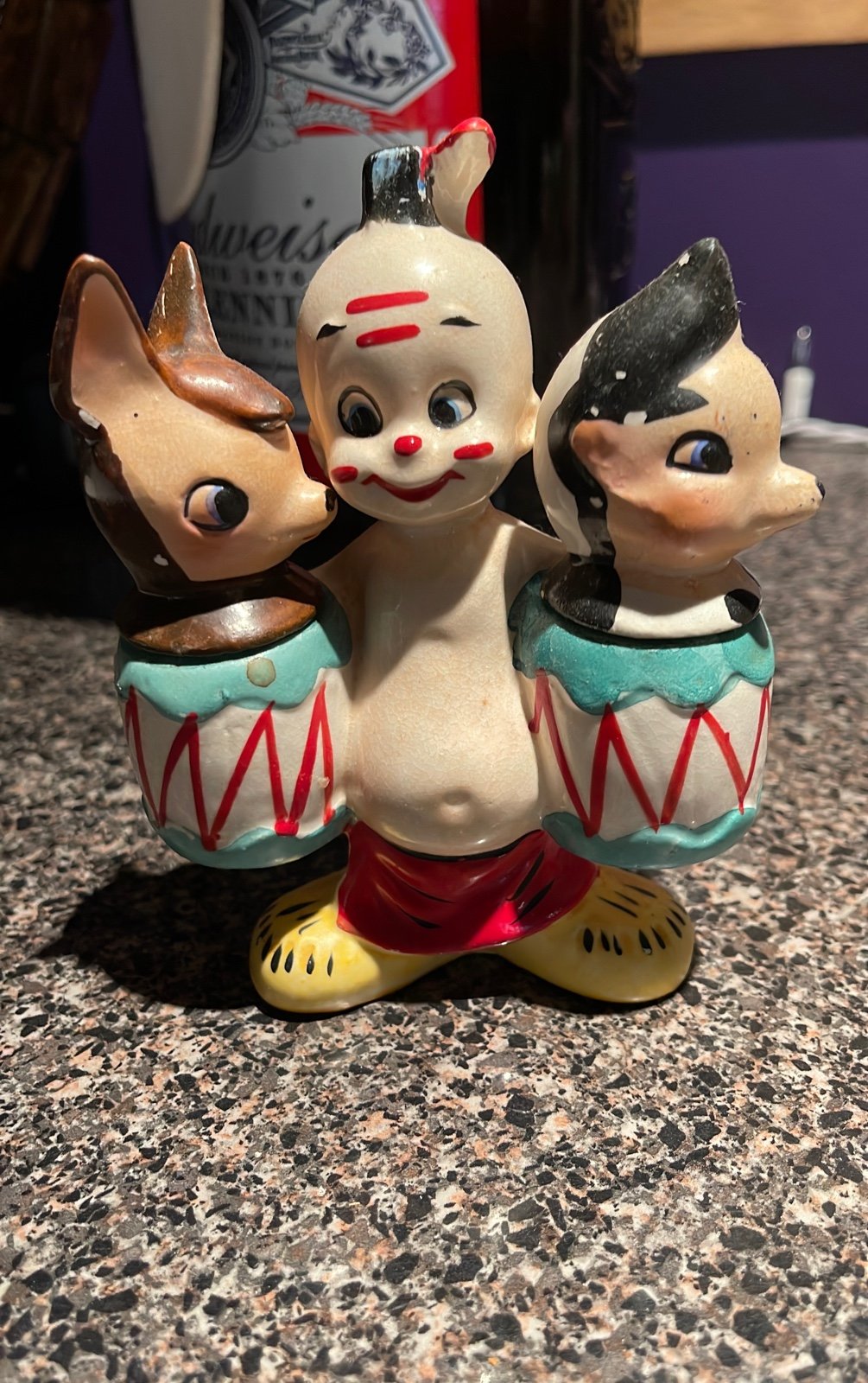Vintage Native American nester salt pepper