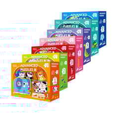 Cartoon stepwise education puzzle traffic animal puzzle
