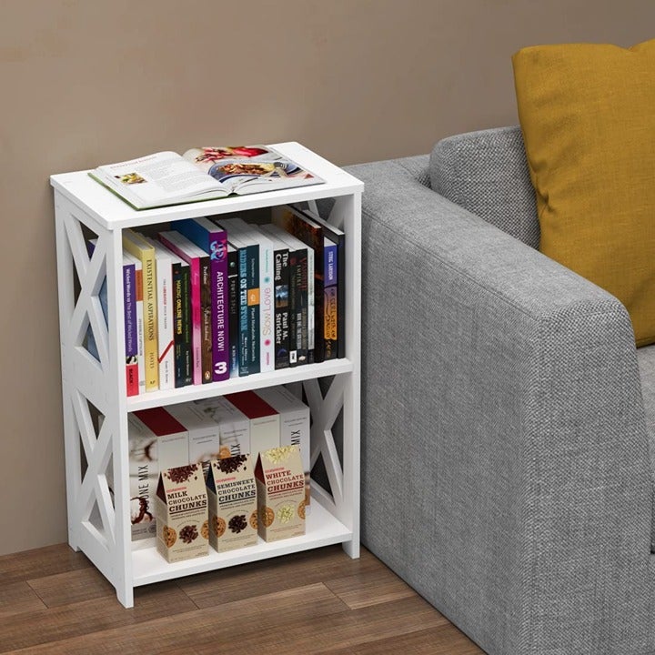 2 Shelf Small Bookshelf Bookcase