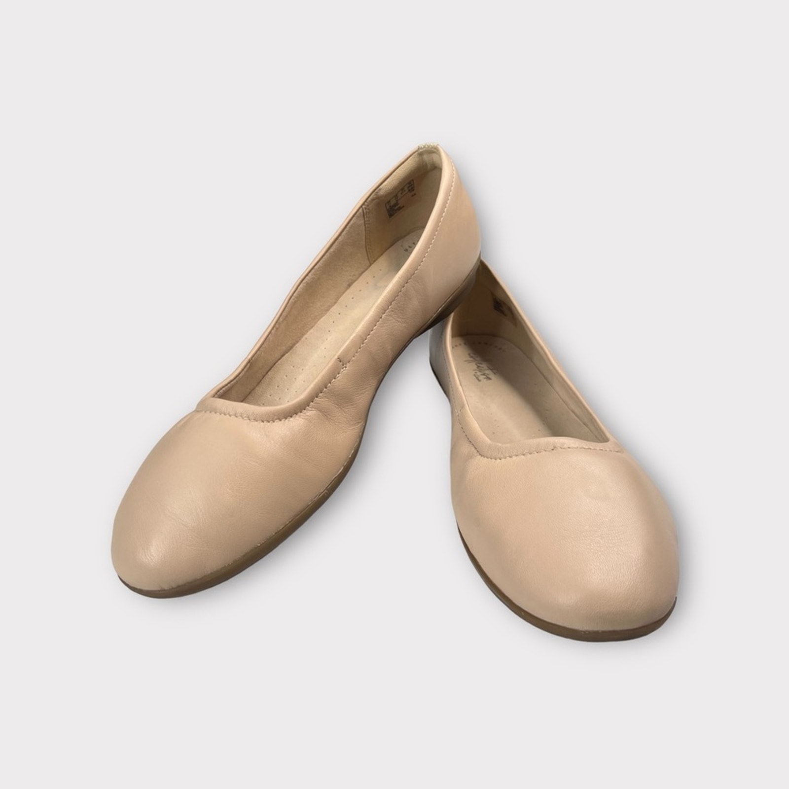 Clarks Collection Ballet Flat Size 10 Gracelin Vail Blush Neutral Slip-On Shoes