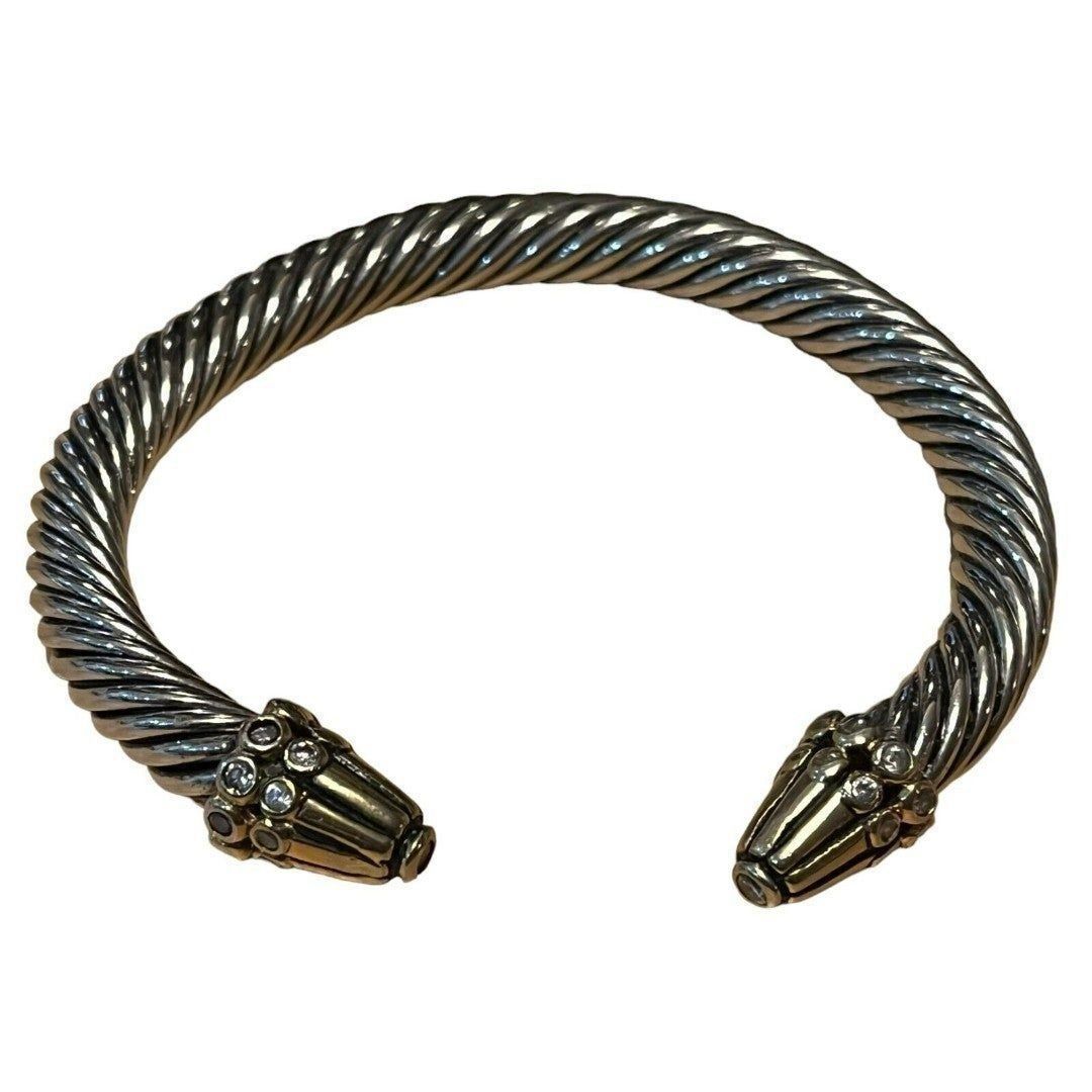 Costume Twisted Braided Large Wrist Cable Cuff Chunky Style Jewelry Bracelet 7