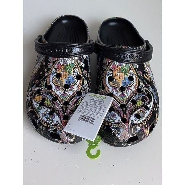 Crocs Classic Harry Potter Vera Bradley Clog Sandals Black Multi Men’s Sz 13 NEW