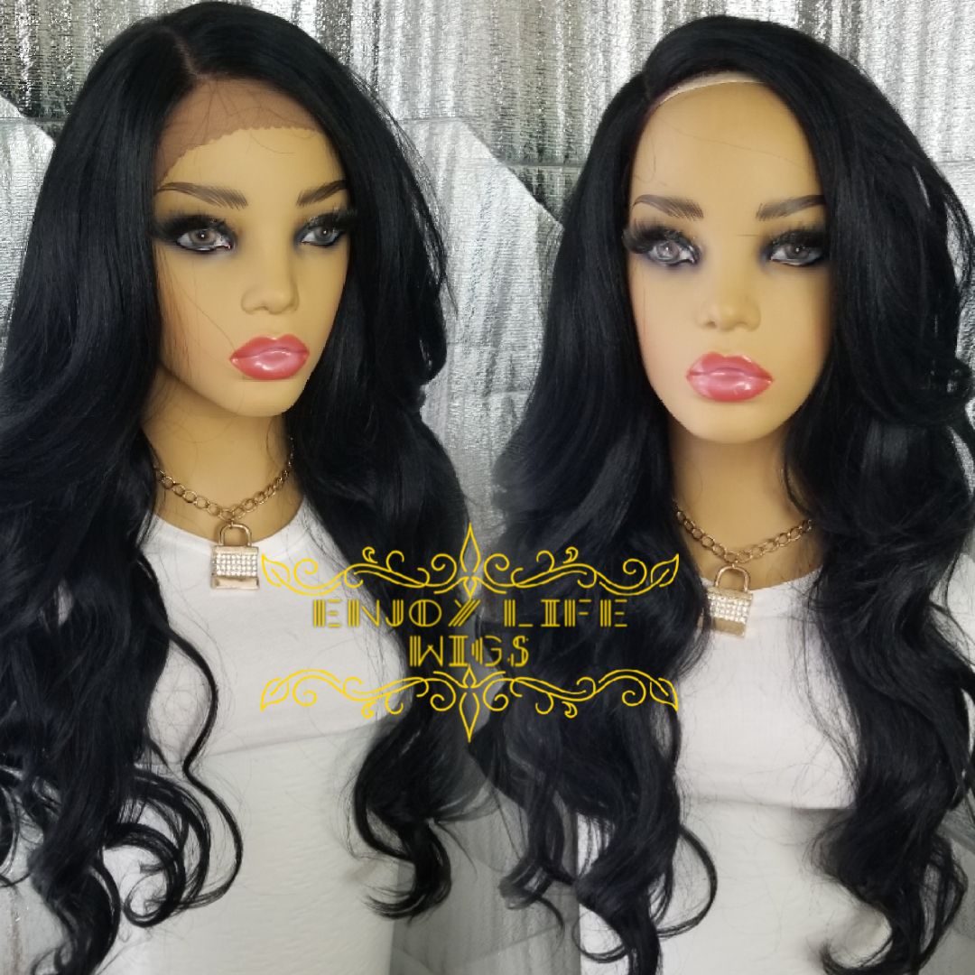 human hair free part lace front wig