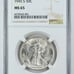1945 S WALKING LIBERTY HALF NGC CERTIFIED MS65 DEEP FROSTY WHITE