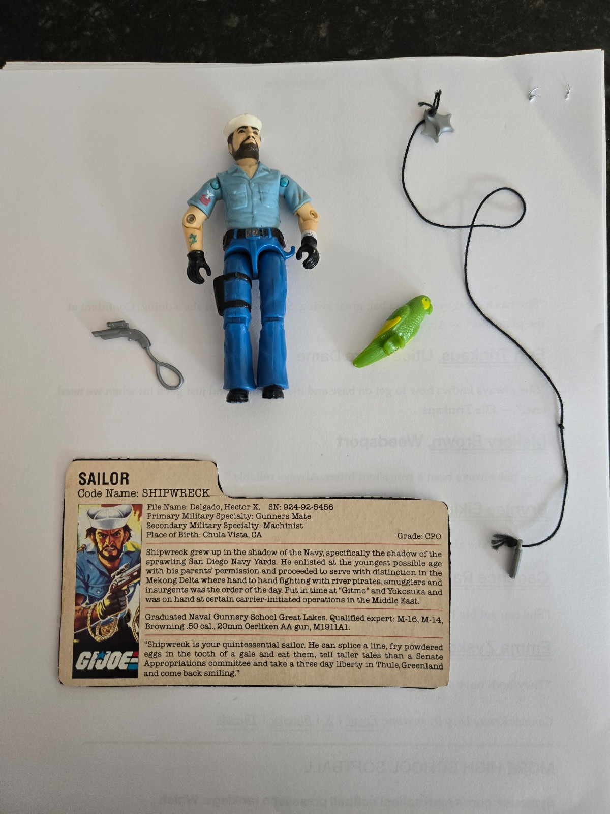 1985 GI Joe Shipwreck action figure complete