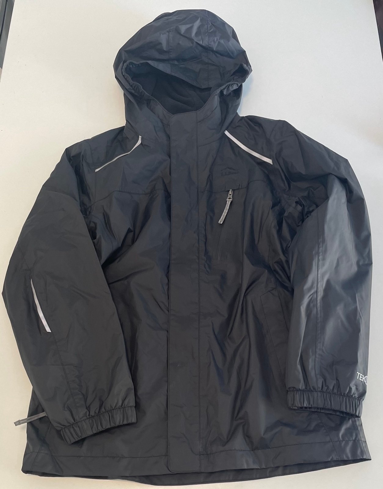 L.L. Bean Jacket Fleece Lined Tek Kids Large 14-16 Black