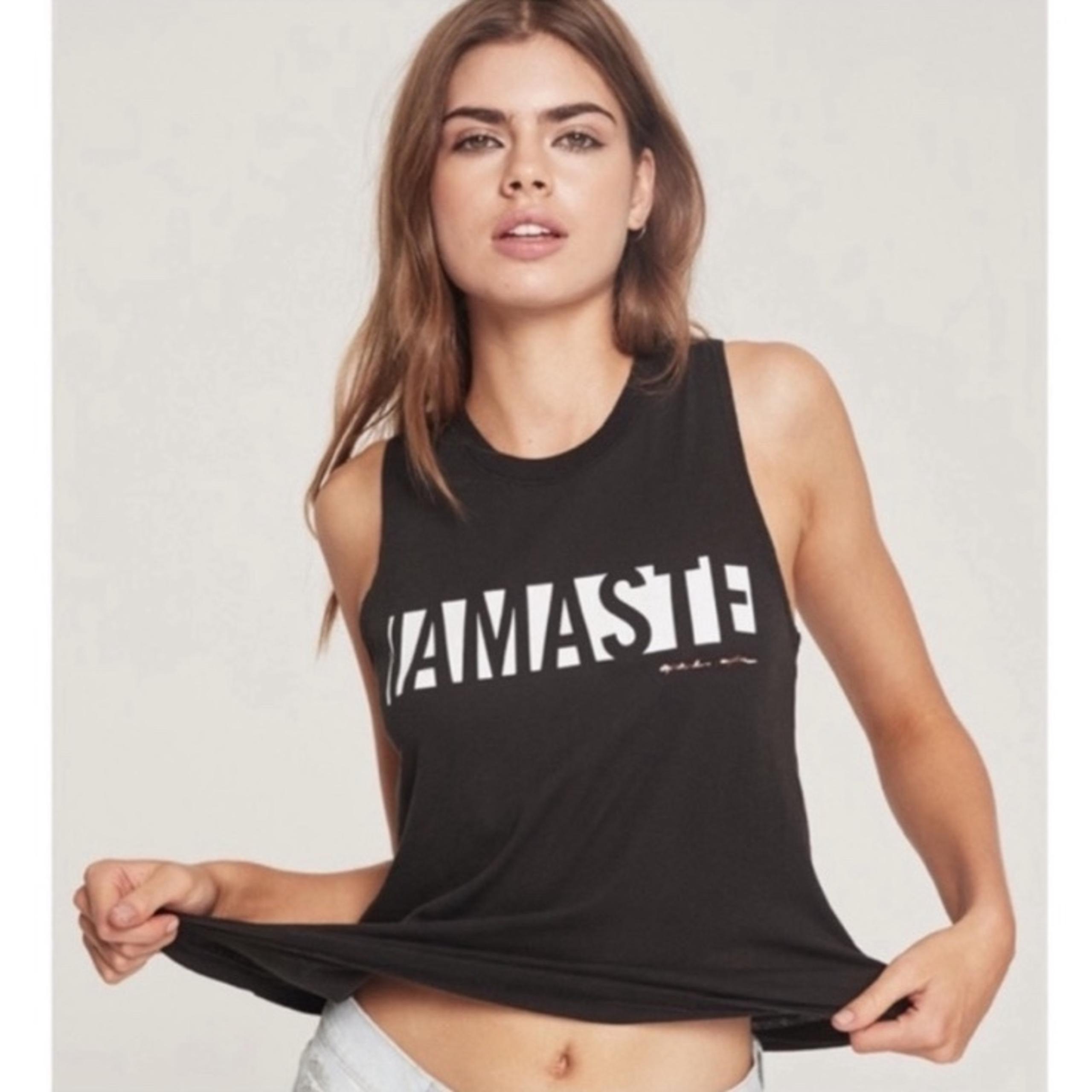 Spiritual Gangster Namaste Muscle Tank Black Medium NEW