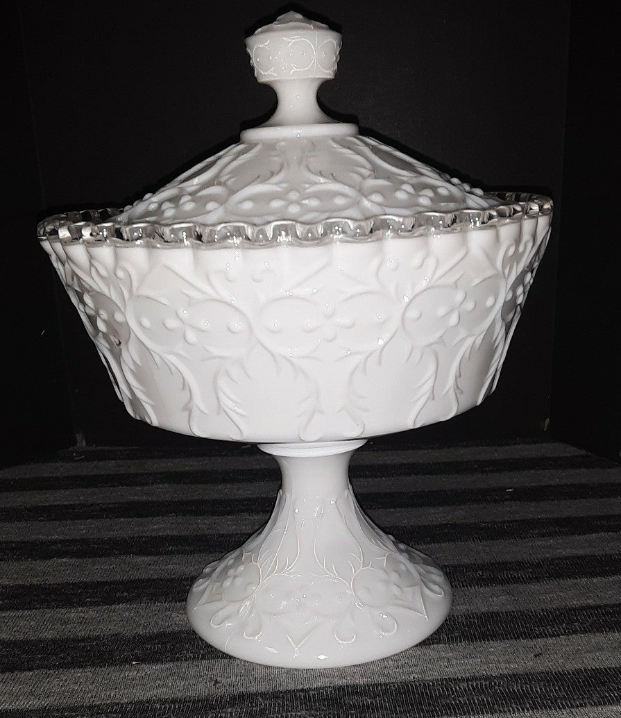 Milk Glass Dessert Dish