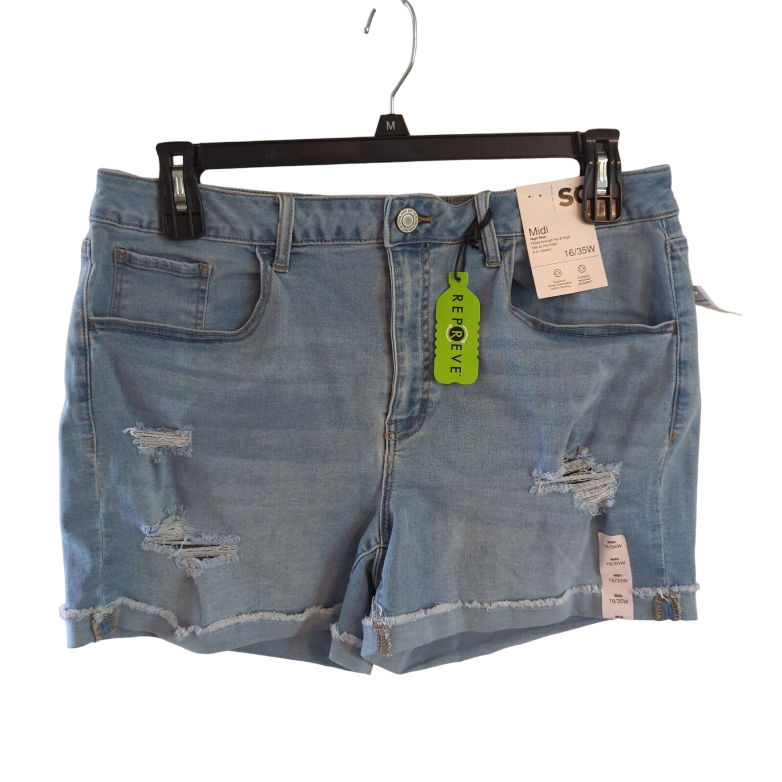 NWT SO Midi Jean Shorts, 16/35