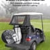 KEMIMOTO Foldable Rear Golf Cart Rain Cover 2 Passenger Golf Bag Cover Club Car