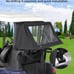 KEMIMOTO Foldable Rear Golf Cart Rain Cover 2 Passenger Golf Bag Cover Club Car