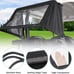 KEMIMOTO Foldable Rear Golf Cart Rain Cover 2 Passenger Golf Bag Cover Club Car