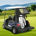 KEMIMOTO Foldable Rear Golf Cart Rain Cover 2 Passenger Golf Bag Cover Club Car