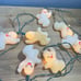 Vintage 90s Halloween String Lights Ghosts Skeletons 10 Blow Mold Light Works