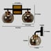 Black Gold 2 Light Bathroom Mercury Glass Vanity Light