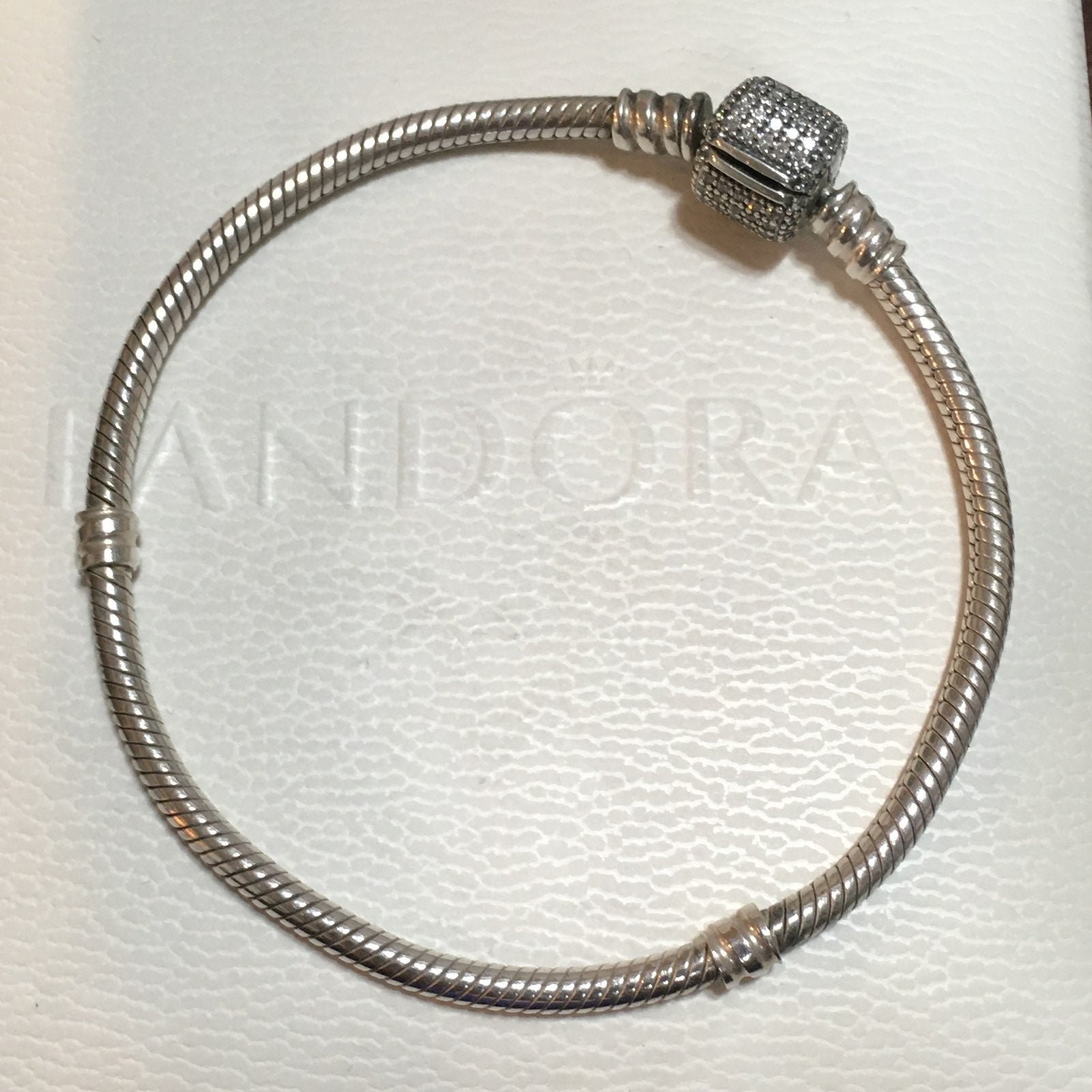 Pandora _7.1 _Pavé Clasp Bracelet