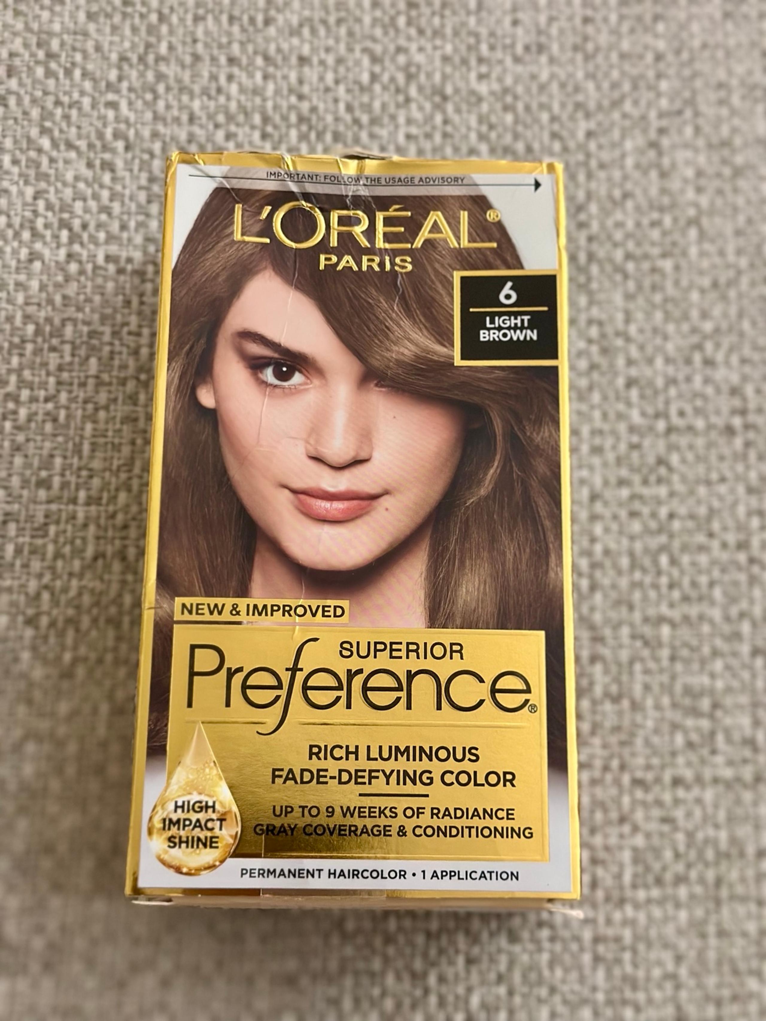 L’Oréal Superior Preference Permanent Hair Color 6 Light Brown 1 Kit