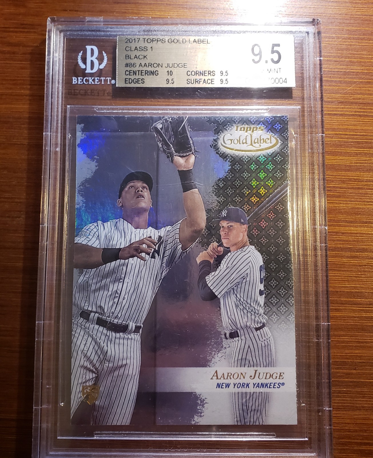 Aaron judge rookie card graded gem mint bgs 9.5.