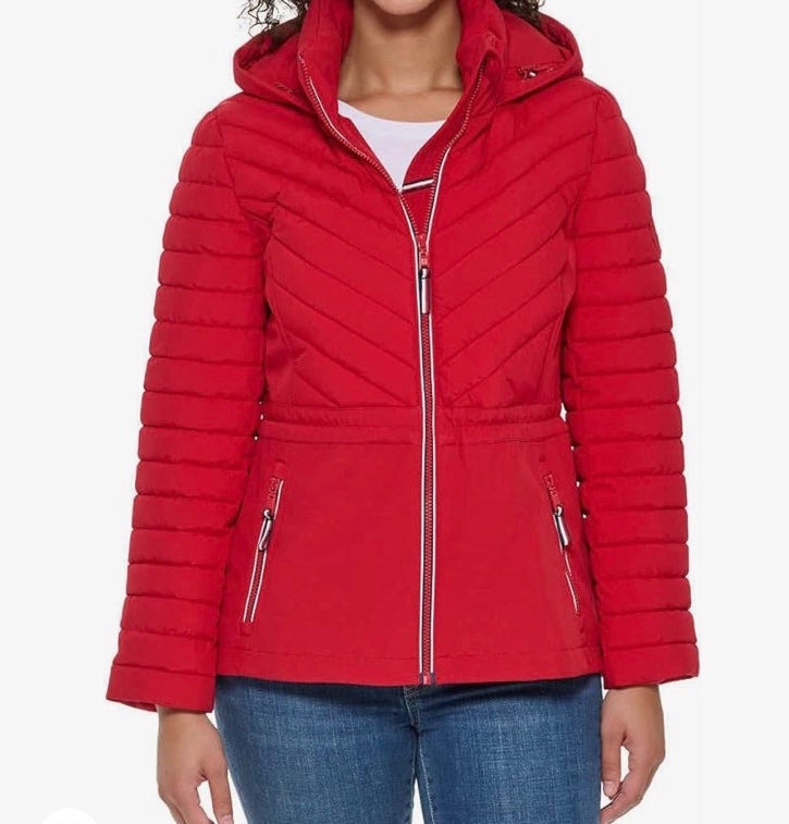 Tommy hilfiger lightweight hooded Jacket crimson red S