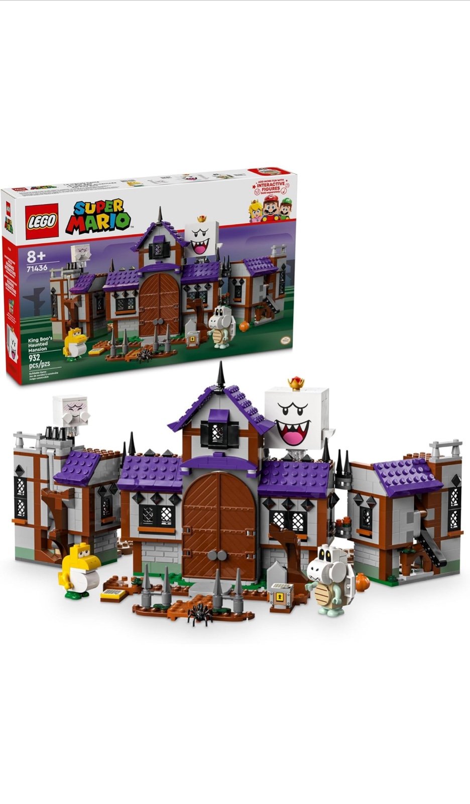 LEGO Super Mario King Boo's Haunted Mansion 71436 - Mario Toy W/ 4 Minifigures