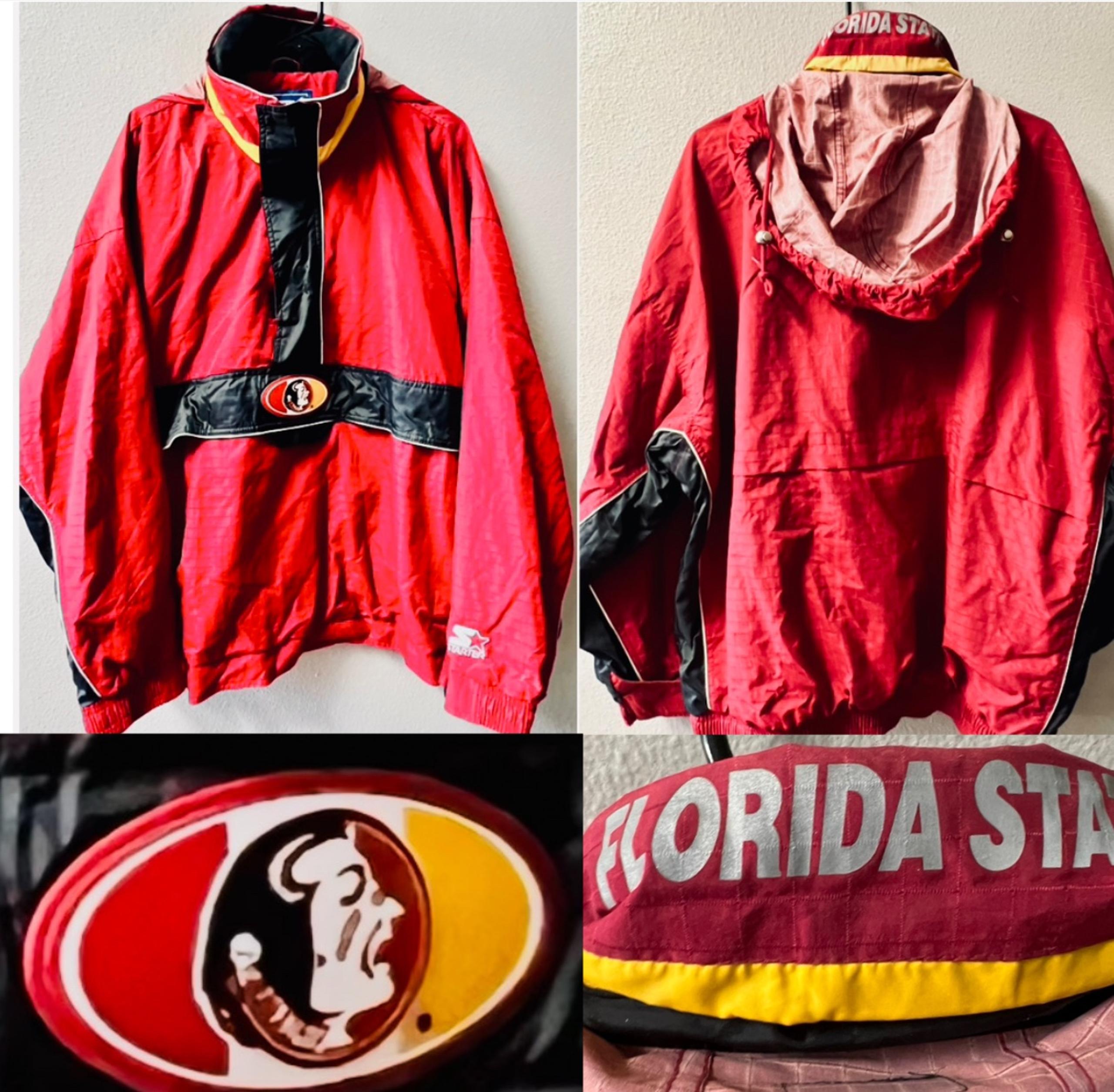 Vintage Starter Florida State Windbreaker Hooded Jacket 1/4 Zip Mens Size XL