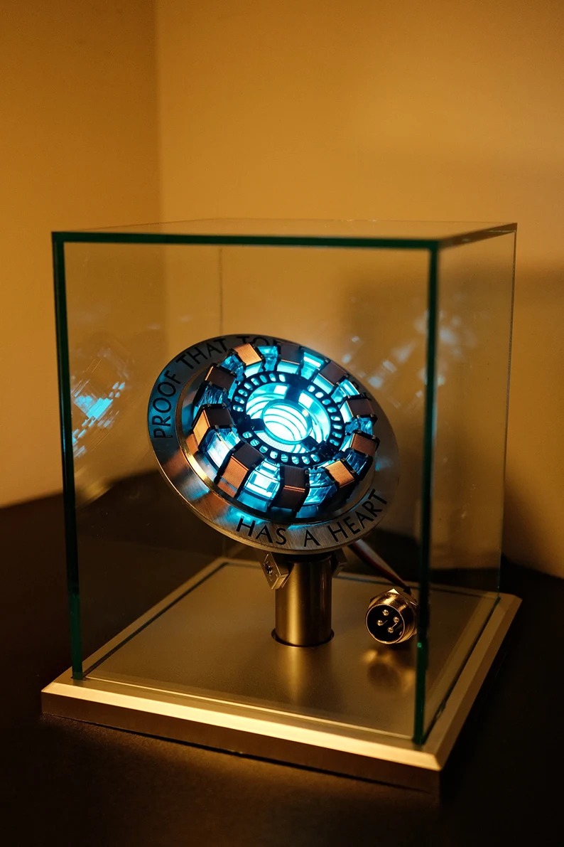 Iron Man Arc Reactor Model Lamp Customized MCU The Avengers Tony Stark MK 1 Hear