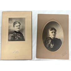 Vintage / Antique Photo - Lot of 2 - Lady - Portrait - New York & Vermont