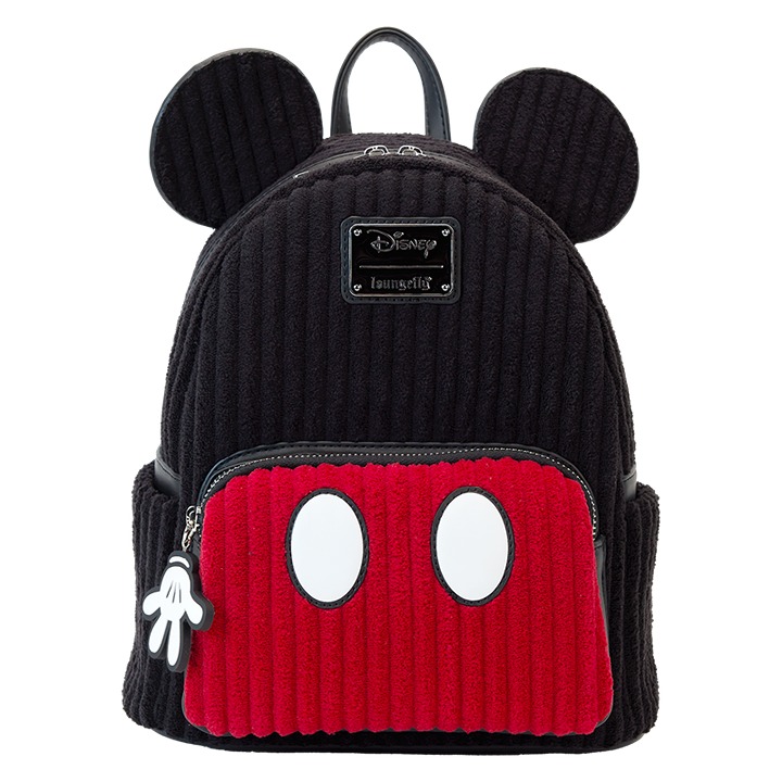 Disney Mickey Mouse Exclusive Plush Corduroy Cosplay Mini Backpack.