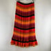 NWT J CREW Red Orange Pleated Stripe Midi Skirt