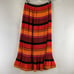NWT J CREW Red Orange Pleated Stripe Midi Skirt