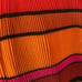 NWT J CREW Red Orange Pleated Stripe Midi Skirt