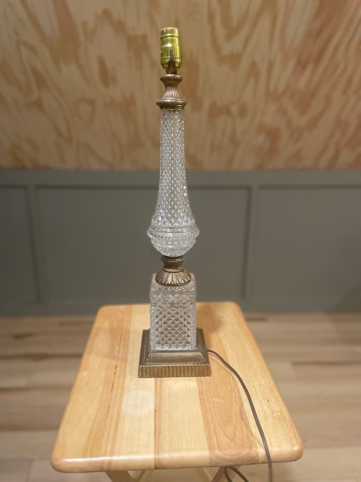 Vintage glass lamp stand