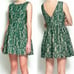 Zara Green Lace Overlay Low Back Tulip Mini Dress Party Wedding Size M